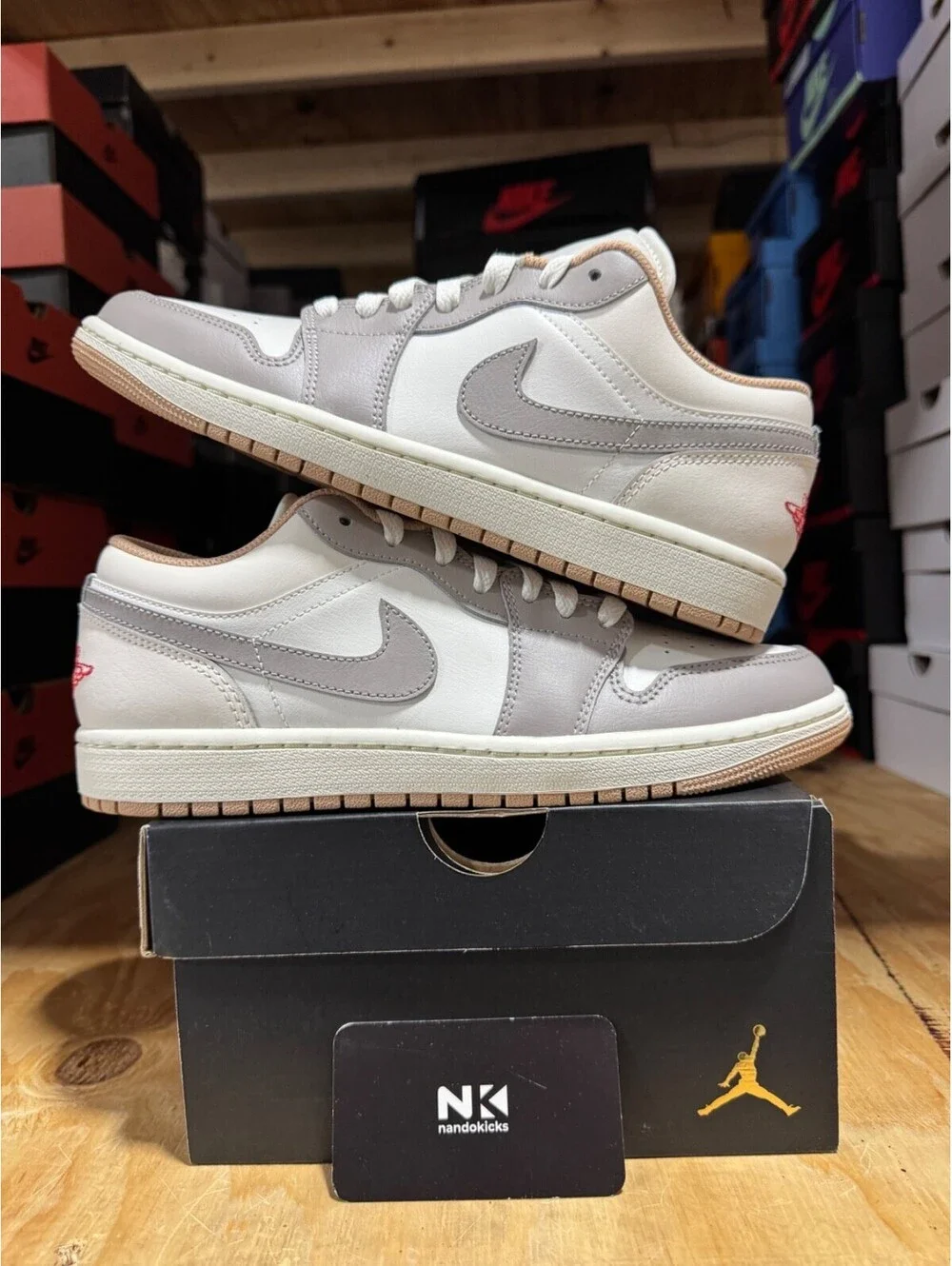Air Jordan 1 Low 'Sail College Grey' 553558-169 BRAND NEW MENS SIZE 8